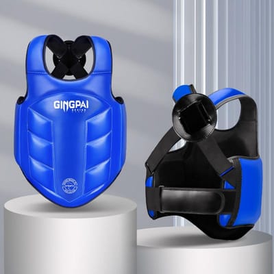 Kinder Boksen Lichaamsbeschermer Borstbeschermer Vest voor MMA Kick Taekwondo Karate Training Muay Thai Vechtsporten Uitrusting S 105-135cm