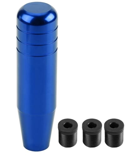 Dailygoody - Versnellingspookknop - Universele versnellingspook - Aluminium handgreep - Blauw - Stijlvolle schakelknop - Geschikt voor auto - 13 cm