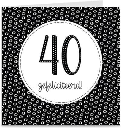 40 JAAR | verjaardagskaart / kaart met envelop | wenskaart voor 40e verjaardag