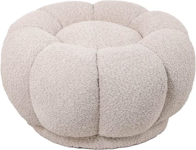 HomeBound by KY | Hocker Poppy in bouclé zand | Hocker Poppy