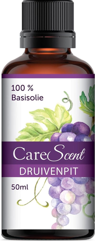 CareScent Druivenpit Olie (Koudgeperst) - 100% Puur - voor Huid, Haar, Verdunnen Etherische Olie - 50 ml