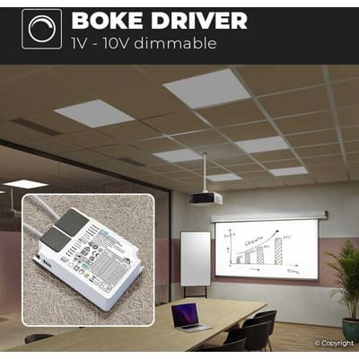 HOFTRONIC Dimbare LED Paneel transformator - 40W - Boke driver - DC connector - LED trafo - IP20 voor binnen