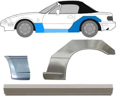 Reparatie dorpel + voorste spatbord + achterste spatbord voor Mazda MX-5 89-98