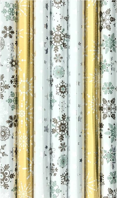 Holografische cadeaupapier - kerstpapier inpakpapier voor kerst - 200 x 70 cm - 7 rollen