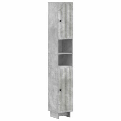 vidaXL - Badkamerkast - met - Open - Plank - EDE - Betongrijs - 30 - x - 31 - x - 190 - cm