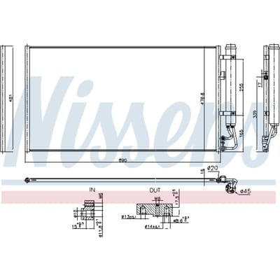 Condensator, airconditioning NISSENS 940900