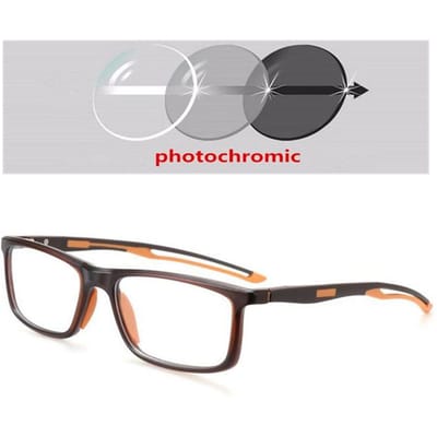 TR90 Sport Comfortabel Zon Fotochroom Grijs Vierkant Presbyopie Bril Man Stijlvol UV Bescherming 400 Ouderdom Bril Sterkte 0 +25 +50 Tot +400 1.5