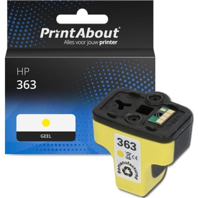 PrintAbout huismerk Inktcartridge 363 (C8773EE) Geel Geschikt voor HP
