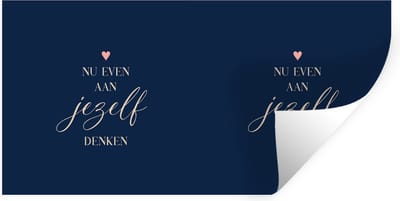 Muurstickers - Sticker Folie - Beterschap - Spreuken - Hartje - Denken - 40x20 cm - Plakfolie - Muurstickers Kinderkamer - Zelfklevend Behang - Zelfklevend behangpapier - Stickerfolie