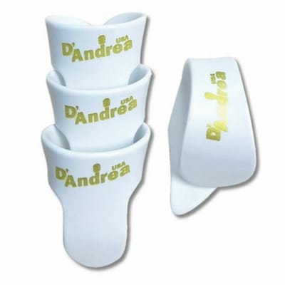 D'Andrea - Duim & Vinger - Plectrum - Large - Wit - 4-pack