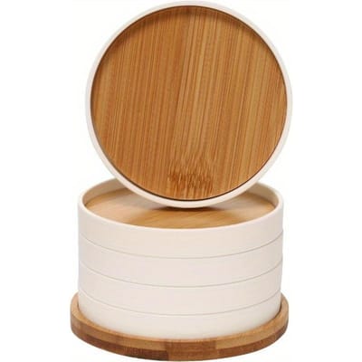 Houten Onderzetter, Tafelgerei Isolatiemat Set brown