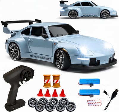 PolkaHome RC Drift Auto 1:24 – Afstandsbestuurbare RC Auto – 4WD – 2 Accu’s – 20 km/h