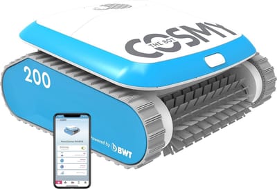 BWT zwembadrobot COSMY 200 | Reiniging van vloer, wanden en waterlijn | 4D-ultrafijn filter voor maximale vuilopname | Intelligente navigatie met gyroscoop | Gemakkelijk te reinigen | UV-bestendig en duurzaam | Met kabel