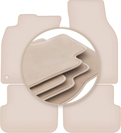 PREMIUM beige matten voor: Audi A6 C6 sedan, stationwagen, avant 2004-2006
