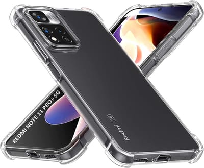Hoesje voor Xiaomi Redmi Note 11 PRO+ 5G - Redmi Note 11 PRO PLUS 5G backcover Shockproof siliconen Transparant