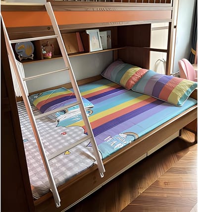 Stapelbedladder - Ophangladder Hoogslaper - Camper Caravan - Stevig Stalen Frame - 13 Meter - Zilver
