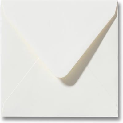 Envelop 14 x 14 cm Ivoor 60 stuks