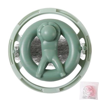 Pluisvanger Wasgoed - Wasballen Machine - Schoner Wassen - Fijnmazig Ontwerp - 10 x 10 x 4 cm - Groen