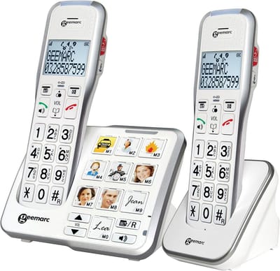Draadloze Telefoon Duo met Extra Luid Geluid en Fototoetsen