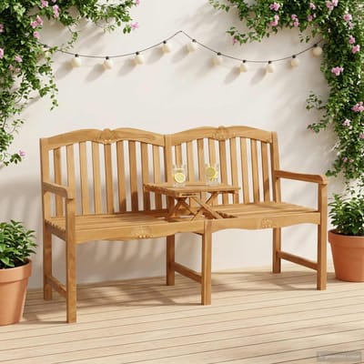 vidaXL - Handgemaakte - Rozenbank - 155 - x - 60 - x - 94 - cm - Massief - Teakhout