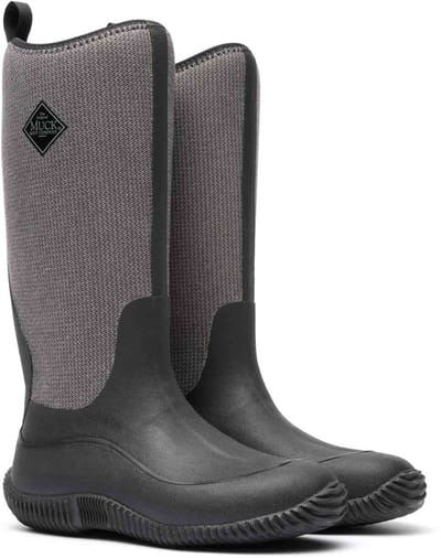 Muck Boot Hale | Zwart met harige visgraat - Regenlaarzen - Maat 36 -