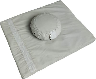Samarali Meditatieset – Meditatiemat & meditatiekussen – 100% Katoen – Zafu & zabuton – Yoga zitkussen met boekweitkaf vulling – Ergonomisch ontwerp – Duurzaam geproduceerd