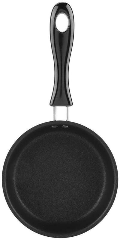 Dailygoods- Braadpan Mini 12 cm - Draagbaar - Puur IJzer - DuPont Coating - Ergonomisch Ontwerp - Veilig en Gezond - Mini Pan