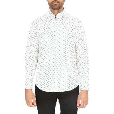Scotch & Soda Dress Shirt White/navy Größe: 37 | Business hemden Outlet | Herren | Weiß
