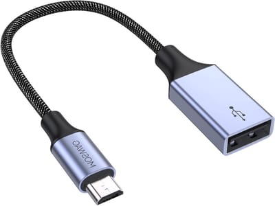 USB naar Micro USB Adapter voor Mannelijke en Vrouwelijke Aansluitingen, Ideaal voor Reizen en Kledingaccessoires, 1 Stuk