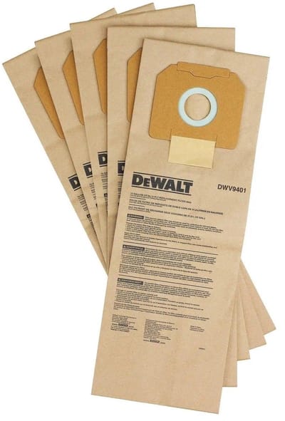 Dewalt DWV9401-XJ Paper Filter Bag - Pack of 5