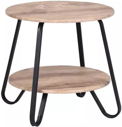 Lage salontafel - Bijzettafel Tafel - Woonruimte verfraaien - Twee niveaus - 46 x 45 cm - Taupe
