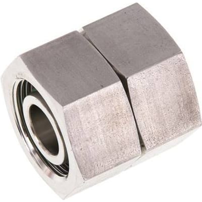 25S RVS Rechte met Draaidoorvoer 400bar FKM O-ring en Afdichtconus ISO 8434-1