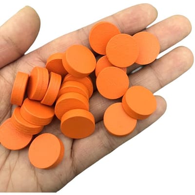 100 Stuks 15 Mm X 5 Mm Meerkleurige Houten Spel Tokens Pion Schijven Bordspel Accessoires Voor Educatieve Activiteiten Strategie Spellen