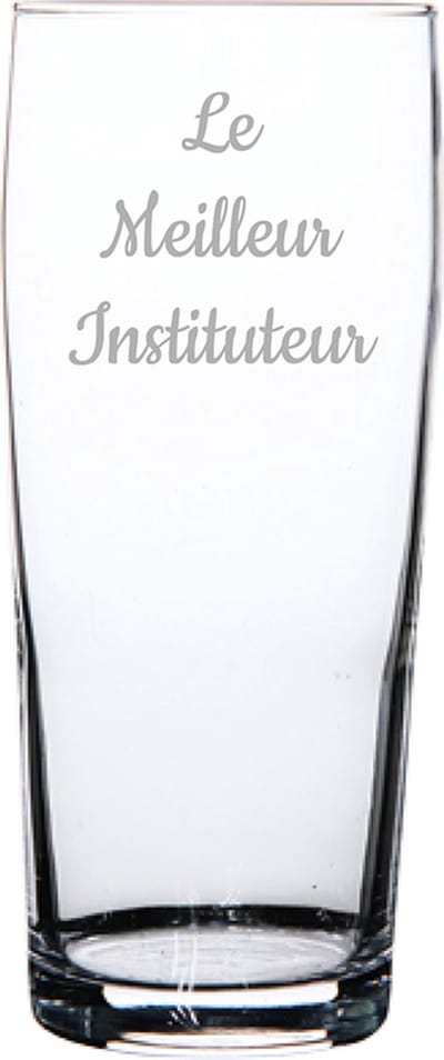 Bierfluitje gegraveerd - 19cl - Le Meilleur Instituteur