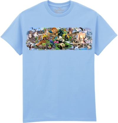 Wilde Dieren Panda Tijger IJsbeer Panter Around The World The Coloured House T-shirt M