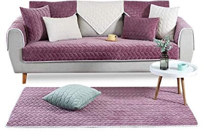 Bankbescherming met Antislip en Krasbescherming voor Huisdier, 110x210 cm, Paars