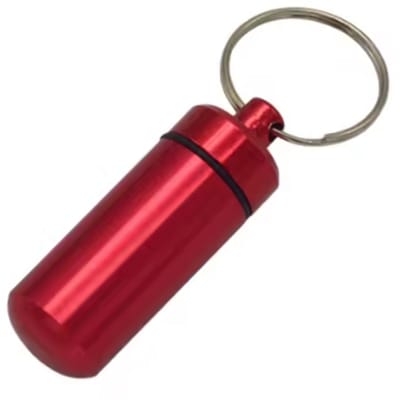 New Age Devi - Pillenkoker Sleutelhanger - 2 Stuks - Rood - Voor al je medicijnen!