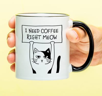 Ditverzinjeniet.nl Mok I Need Coffee Right Meow