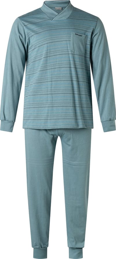 Gentlemen - heren pyjama 114247 - double jersey - blauw - maat M