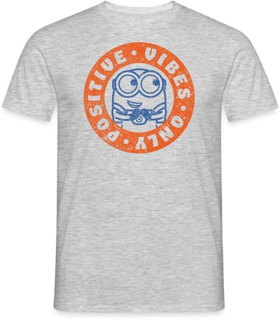 Minions Bob Positive Vibes T-Shirt Heren