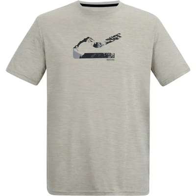 Heren Fingal T-shirt met korte mouwen en gemêleerde print