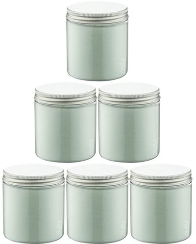 Scrubzout Eucalyptus - 300 gram - Pot met aluminium deksel - set van 6 stuks - Hydraterende Lichaamsscrub