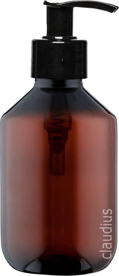 Lege Plastic Fles 250 ml PET Amber bruin - met zwarte pomp - set van 10 stuks - Navulbaar - leeg