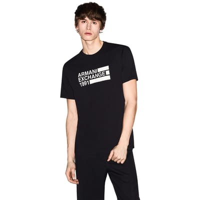 Armani Exchange Xm002788_af10356 T-shirt Met Korte Mouwen Zwart S Man