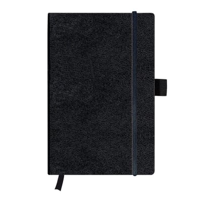 Notitieboek A5 - Schrift Blank - Ideaal voor notities - Met leeslint en pennenlus - 96 vel - Zwart