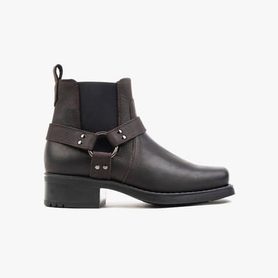 Nordland harley ankle boots heren donkerbruin gewaxed leer