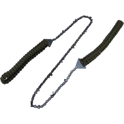 Scie à chaîne de poche 24 pouces Camping extérieur Scie à chaîne à corde à main Scie à chaîne de poche portable pour la coupe du bois pour le jardin black