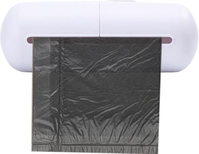 Afvalzak Dispenser - Rolhouder Organizer - Ruimte Besparen - Eenvoudige Installatie - 16 x 6 cm - Wit