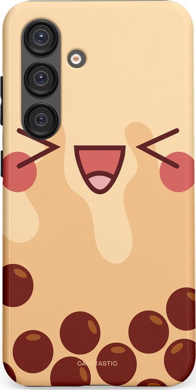 Casetastic Hoesje Geschikt voor Samsung S25 - Stijlvolle Beschermende Duo-layer Case - Smeltende caramel bolletjes