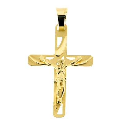 Juwelier Zwartevalk - 14 karaat gouden kruis hanger - 14.801.128